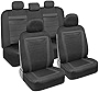 carXS FreshMesh Car Seat Covers Full Set with Charcoal Accent – Mesh Front Seat Covers with Split Bench Back Seat Protector, Interior Covers for Auto Truck Van SUV