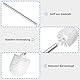 AstraLoom WC Bürste 7,5cm 4er Set Edelstahlgriff | Toilettenbürste mit austauschbarem Kunststoffkopf (Weiß)