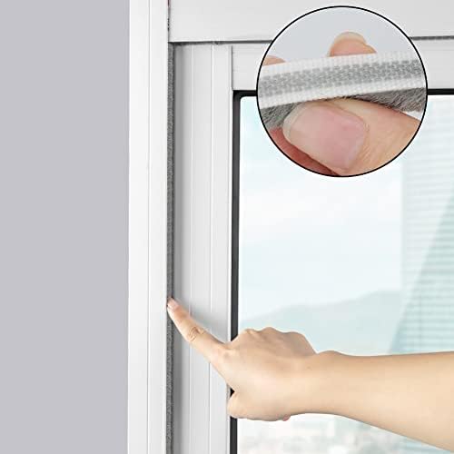 5m Self-Adhesive Lint Strips for Windows and Doors Adhesive Brush Weather Stripping Self-Adhesive Brush Seal Weatherstrip,Impact Sound Insulation Strips Strip Tape Seal Self Adhesive (9*9mm)