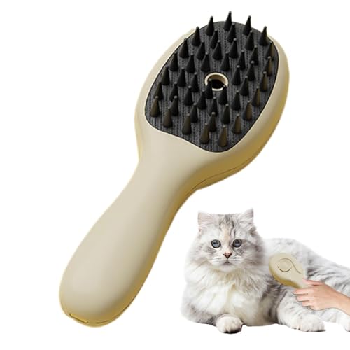 Spazzola a vapore per gatti - Spazzola antistatica per toelettatura cani | Pettine per massaggio spray con un pulsante per la perdita degli animali domestici | Per i dettagli all'aperto Pulizia d