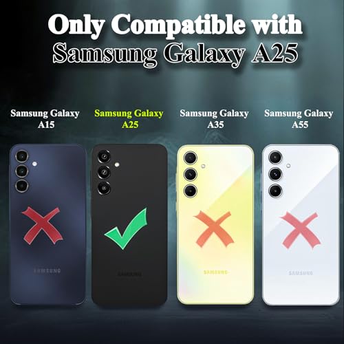 TASHHAR Phone Case for Samsung Galaxy A25 5G case,Heavy Duty Hard Shockproof Armor Protector Case Cover with Belt Clip Holster for Samsung A25 5G Phone Case (Green+Yellow) - image 4