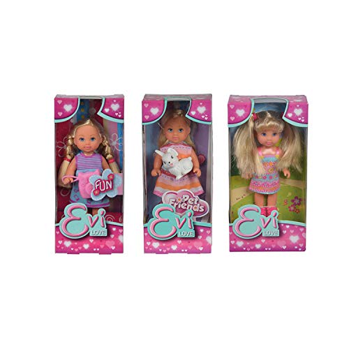 Simba - Evi Love 3 Doll Set with Rabbit, Multicolor