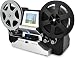 8mm & Super 8 Reels to Digital MovieMaker Film Sanner Converter, Pro Film Digitizer Machine with 2.4" LCD, Black (Convert 3 inch and 5 inch 8mm Super 8 Film reels into 720P Digital) with 32 GB SD Card