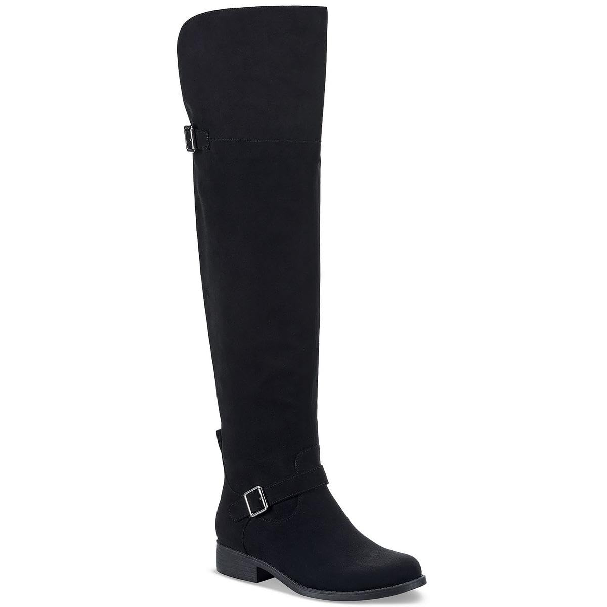 Sun Stone Womens AnyaaWC Faux Leather Over-The-Knee Boots Black 9 Medium B M