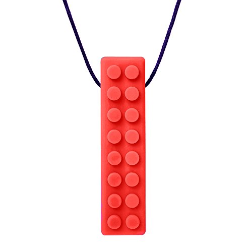 ARK Brick Stick Textured Chew Necklace, Standard, Softest, Red