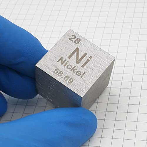 Dntum 20 mm Nickel Metal Cube 99.5% Pure for Lab Experiment Material, Personal Hobbies and Collection 1pcs