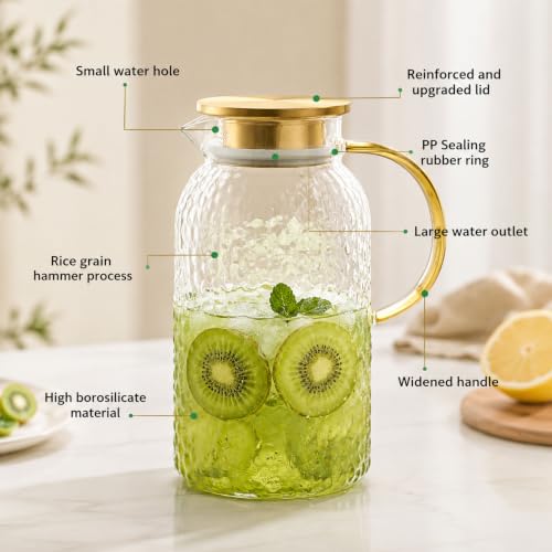 Ash & Roh 1600ml Gray Glass Jug - Image 8