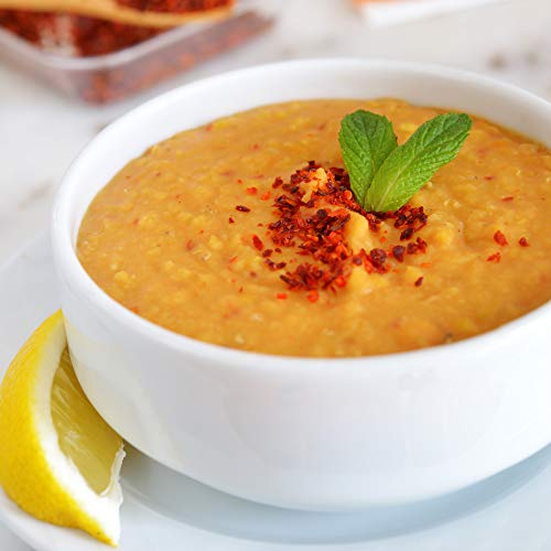 The Spice Lab Aleppo Pepper Chili Flakes Gourmet Crushed Red Pepper Flakes (12 oz Bag) OU Kosher Gluten-Free Non-GMO All Natural - Turkish Spice Blend Used in Harissa Spice or Zaatar Spice