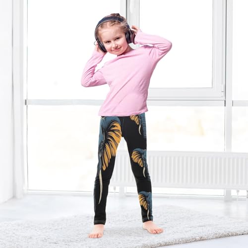 Retro Elephant Animal Girls Casual Leggings for Kids Printed Long Pant Bottoms Stretch and Soft4