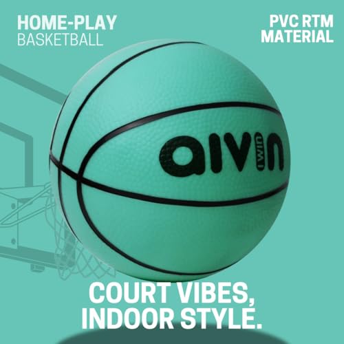 Image of Aivin Home-Play Basketball | All-Surface Durable Grip | Indoor & Outdoor Use | Pebbled Texture for Control | All-Weather Performance (Aqua Breeze, 1)
