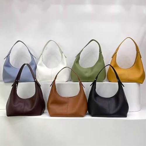 Bolso Hobo Mujer de Cuero Vegano Marrón Oscuro miniatura 6