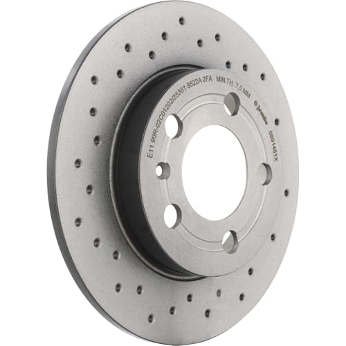 Brembo 08.9148.1X Xtra UV Coated solid drilled Rear Brake Rotor AUDI/SKODA/VW OE# 1J0615601D by Brembo - Used condition - US$11.52