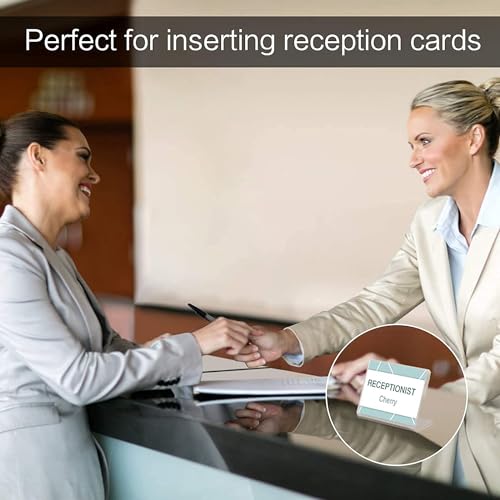Image of JBM MART Acrylic Sign Holder L-Shape Acrylic Table Display Label Price Tag Name Card Holder Stands for School Office Counter Restaurants Supermarket Store Shop (04X2.5 Inch - 10Pcs)