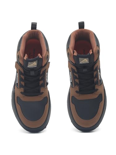 Image of Impakto Alpha Street Sneaker for Men | Lightweight & Soft Cushioned Insole | Padded Collar | High Top Streetwear Causal Shoes | Anti-Skid Sole | Lace-Up Shoes for Casual Outings,Walking & Gym