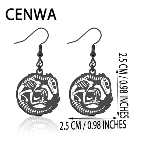 CENWA Dinosaur Bones Earrings Sleeping Dinosaurs Charm Jewelry Halloween Jewelry2