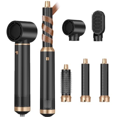 Image of 5 in 1 Hair Dryer Brush Set, Negative Ion Blow Dryer Brush Air Styler Curling Wrap Air Curler, Curling Iron Hair Styling Tools As A Gift for Straight /Curl /Drying /Smoothing