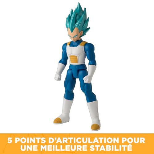 BANDAI - Dragon Ball Super - Figurine Géante Limit Breaker 30 cm - Super Saiyan Vegeta Blue - Licence Officielle Dragon Ball - Grande Figurine Vegeta articulée - Jouet Enfant 4 Ans et + - 36732