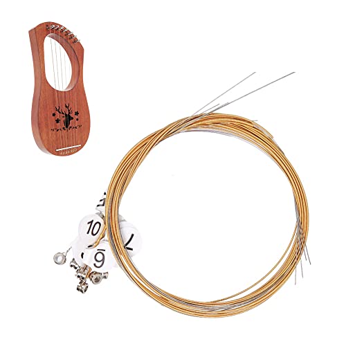 Corde Per Arpa Lira In Metallo - Set Di 10 Corde Di Ricambio Per Cetra E Clavicembalo - Foto 11