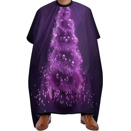 Capa de corte de cabello Navidad morada 66.9x56.7 pulgadas miniatura 1