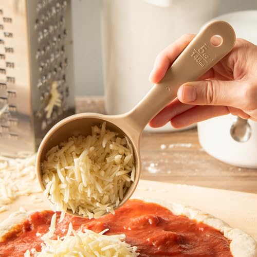 Image of Carlisle FoodService Products Short Handle Measuring Spoon 5 Ounces Beige