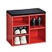 Produktbild Kesper | Schuhschrank mit Sitzkissen, Material: Faserplatte, Maße: B51,5 x H48 cm x L29,5 cm, Farbe: Rot, Schwarz | 15963