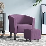 gecheer fauteuil cabriolet, fauteuil chesterfield, fauteuil relax rembourré, fauteuil de tv, fauteuil avec repose-pieds, fauteuil de salon ou bureau, fauteuil relax en tissu, violet