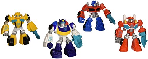 Playskool Heroes, Transformers Rescue Bots Figures, Set of 4: Optimus Prime, Bumblebee, Heatwave the Fire-Bot, and Chase the Police-Bot, 3.5 Inches