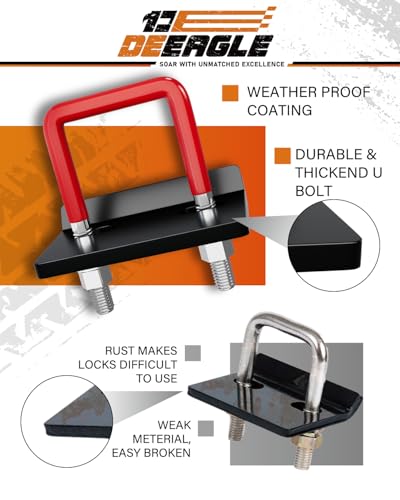 Image of DEEAGLE Hitch Tightener Anti Rattle Stabilizer for 1.25 inch to 2 inch Trailer Hitches Reduce Movement On Hitch Mount Cargo Carrier Bike Rack Boat, RV Accessories, Red & Black