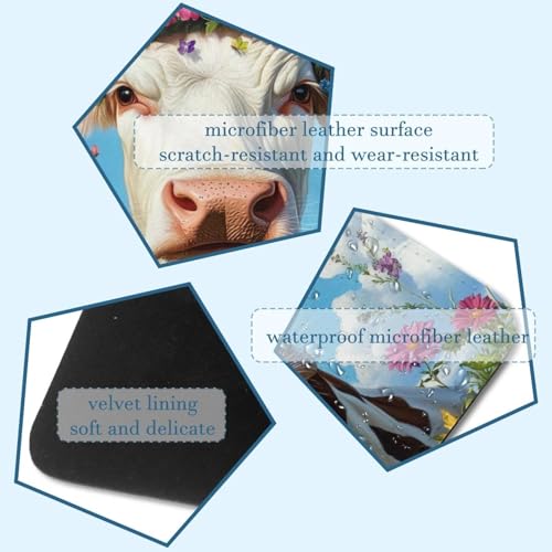Funda para portátil de vaca celveta: protección acolchada y estilo único para la universidad 3