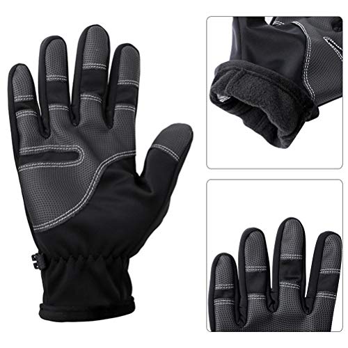 Luvas quentes com dedos inteiros, luvas para esportes ao ar livre, luvas de inverno à prova de vento