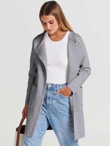 Image of ANRABESS Womens Cardigan Sweater Open Front Knit Long Coatigan Dressy Casual Jacket Coat 2026 Fall Outfits Classy Clothes