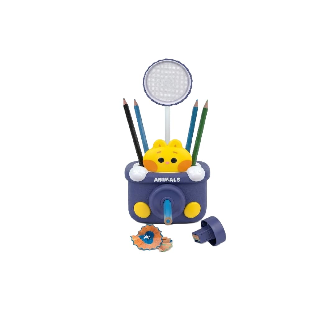 Cute Camera LED Desk Lamp for Kids, 3-in-1 Rechargeable Study Light with Integrated Pencil Sharpener & Pen Holder, 360° Flexible Gooseneck Table Lamp, Ideal Gift for Kids-image-11