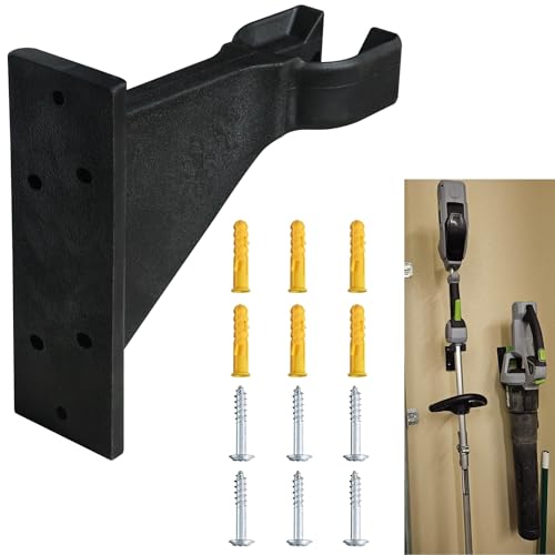 Premium Heavy-Duty Wall Hanging Holder for Garden Power Tools, Garage Storage Organizer, Storage Hooks for Trimmer, Holds up to 300lbs, Fits EGO 56V Trimmer and Edger, Ego Power/Edger(1Pcs/6-Hole)