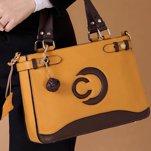 Caprese yellow satchel bag – image 7