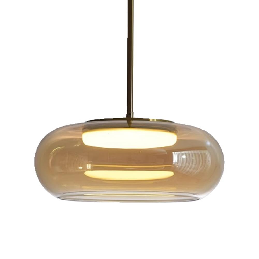 RSZCSMO Italian Minimalist LED Restaurant Dining Table Chandelier Modern Luxury 8.66-inch Bedroom Bedside Glass Chandelier is Suitable for Bar Cafe Hotel,Lighting Fixture