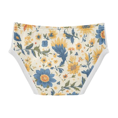 KLL Paisley Watercolor Floral Pattern Tile Flowers Toddler Boy Cotton Underwear Briefs Breathable Children Undies2