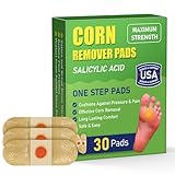 WABRINY Maximum Strength Corn Removers Pads for Feet and Toes, at Home Fast Effective Foot Corn Removal Bandages for Kids Adults, All-Day Pain Relief, 30 Pack-6VH