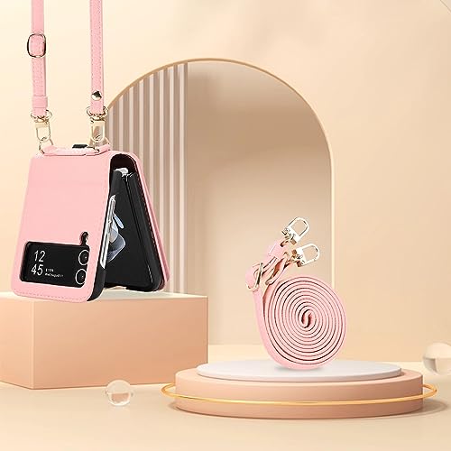 Coque Samsung Z Flip 3 Rose Crossbody - Style Mains Libres