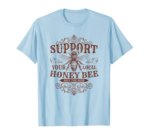 Beekeeping Tshirt Support Your Local Honey Bee Beekeeper Tee