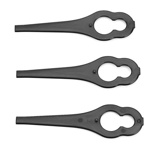 50 PCS Lawn Mower Blade,Plastic Grass Trimmer Blades Lawn Mower Parts for BOSCH ALM 28 30(Black)