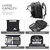 Travel Backpack with Vacuum System,60L Expandable Vacuum Backpack Travel with TSA Lock,17.3 inch Laptop Backpacks Vacpack Backpacks with Vacuum(Black,Built-in Air Pump)