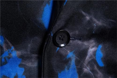 Mens Vintage Printing Blazer Jacket Slim Fit 2 Button Business Wedding Party Suit Coats4