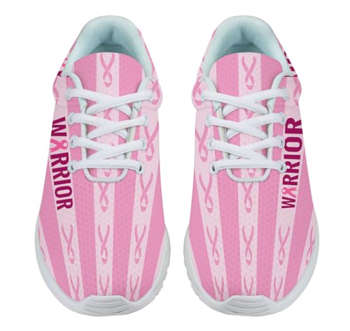 Breast Cancer Awareness Shoes for Women Men Trail Running Casual Fashion Sneakers Slip-on Tennis Shoes