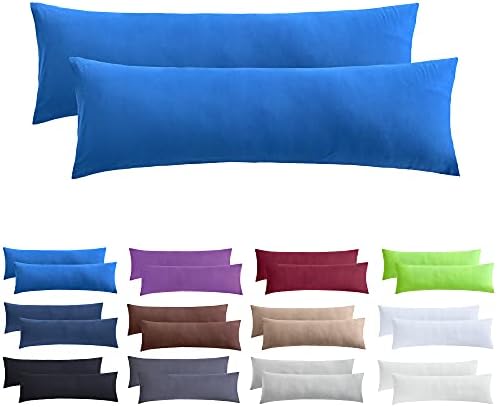Zestaw 2 poszewek na poduszki NatureMark z dżerseju z certyfikatem öko-Tex, bawełna, jabłkowa zieleń, 40 x 145 cm (Seitenschläfer/Stillkissenbezug)