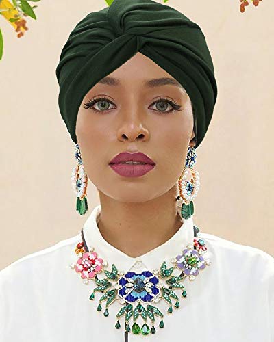image for fani 6 Pieces Turban African Headwrap Soft Knotted Hat Wrap Beanie Cap
