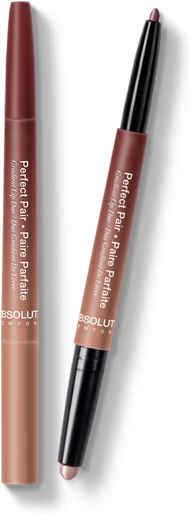 ALD01 Perfect Pair Lip Duo, Fuller and Poutier Lips, Deeper Shade For Lip Contouring, Satin Lipstick and Lip Liner