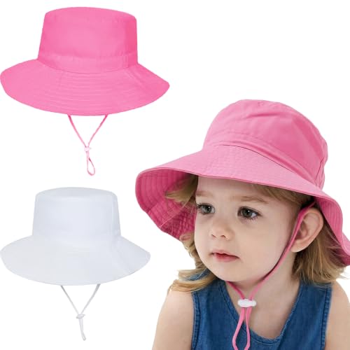 Baby Toddler Sun Protective Bucket Hat Wide Brim Outdoor Camping Boys Girls