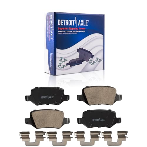 Image of Detroit Axle - Rear Brake Pads for 2006-2011 Mercedes-Benz B200, Ceramic Brake Pads with Hardware 2007 2008 2009 2010 Replacement