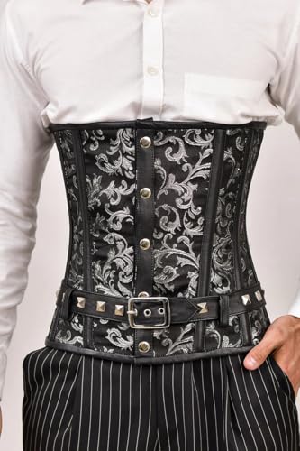 Men's Underbust Corset Waist Trainer – Steel-Boned Body Shaper for Waist Training and Posture Support4