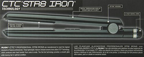 Amazon.com: RUSK Engineering CTC Technology Professional Str8 Hierro, 1.0  in, calentador de cerámica y placas de cerámica con tecnología Sol-Gel :  Belleza y Cuidado Personal